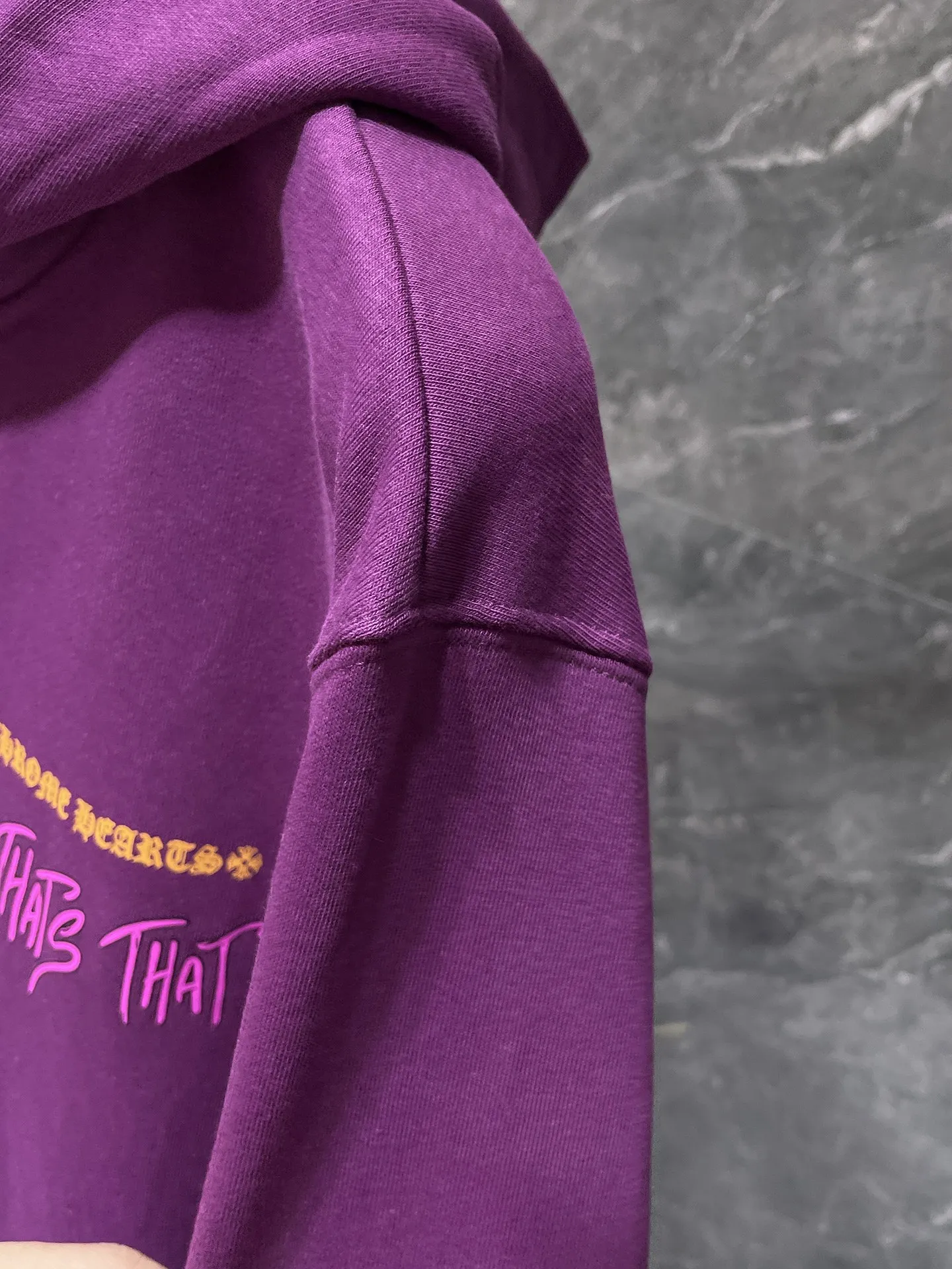 P240 Chrome Hearts 25ss High-weight, environmentally friendly and high-quality top-quality fabric Chrome Matty Boy purple hooded sweatshirt Imported environmentally friendly glue printing and dyeing Counter synchronization 1:1 replica version Recommended color: purple Size: S, M, L, XL.
